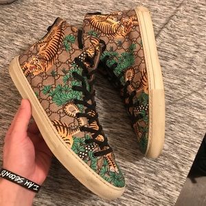 Gucci bengal tiger high top sneaker